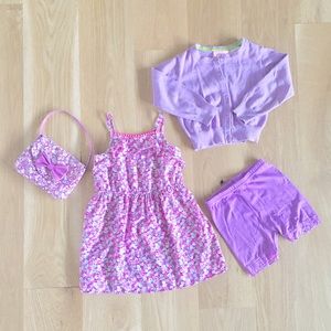 Pretty in Purple dress, purse, cardigan, &shorts💜